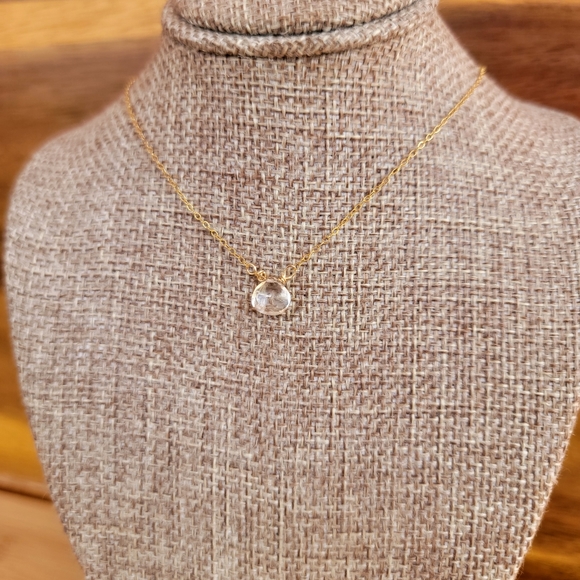 ROCK CRYSTAL Necklace Minimalist Crystal Gemstone - Picture 6 of 7